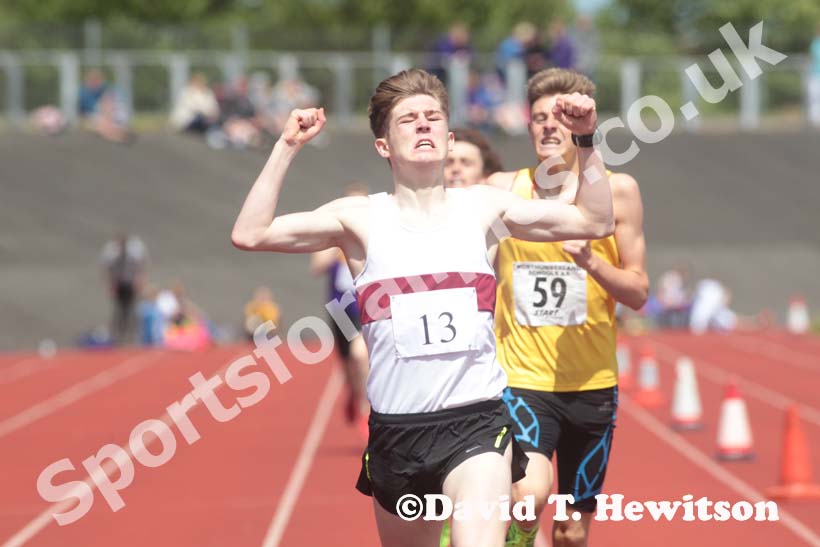 800 metres at the Annual Inter-Counties Schools, Cleveland v Cumbria v Durham v Northumberland at Claireville Stadium, Middlesbrough